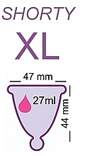Менструальна чаша з петлею, розмір XL, рожева - MeLuna Soft Shorty Menstrual Cup — фото N2