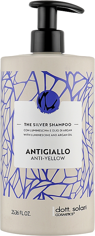 Шампунь для нейтрализации желтизны - Dott.Solari The Silver Shampoo — фото N3