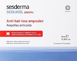 Парфумерія, косметика Ампули проти випадіння волосся - SesDerma Laboratories Seskavel Anti-Hair Loss Aampoules