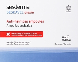 Ампулы против выпадения волос - SesDerma Laboratories Seskavel Anti-Hair Loss Aampoules — фото N1