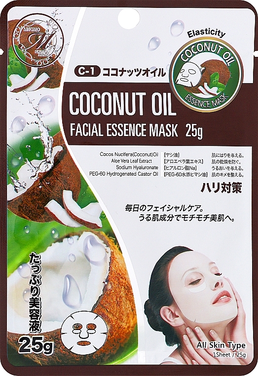 Тканевая маска для лица с кокосовым маслом - Mitomo 512 Sheet Mask — фото N1