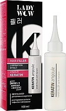 УЦЕНКА Ампула-филлер для волос с кератином - Lady Wow Hair Filler Keratin Ampoule * — фото N4