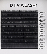 Ресницы для наращивания L/L+ 0.10 (7-8 мм), 10 линий - Divalashpro — фото N1