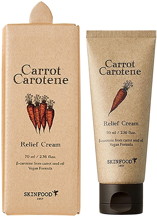Крем для обличчя з морквою та каротином - Skinfood Carrot Carotene Relief Cream (у тубі) — фото N2