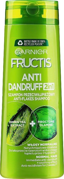 Зміцнювальний шампунь для нормального волосся проти лупи - Garnier Fructis Shampoo 2in1 — фото N5