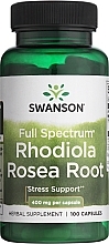 Дієтична добавка "Корінь родіоли рожевої" 400 мг, 100 шт. - Swanson Rhodiola Rosea Root — фото N1