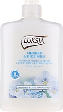 Жидкое крем-мыло со льном и рисовым молочком - Luksja Linen&Rice Milk Soap — фото N3