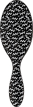 Щітка для волосся, чорна зіг-заг - Wet Brush Original Detangler Hipster Diagonal Checkers — фото N2