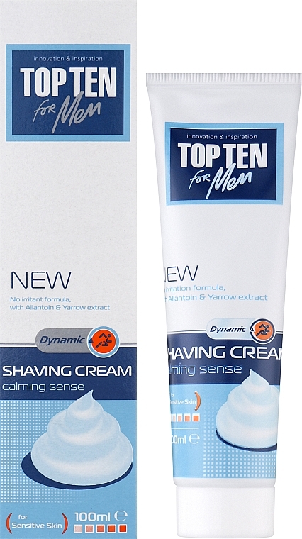 Крем для бритья "Dynamic" - Top Ten For Men Shaving Cream — фото N2