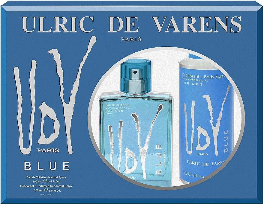 Ulric de Varens UDV Blue - Набор (edt/100ml + deo/200ml) — фото N1
