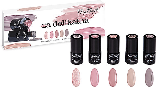 Набір - NeoNail Professional Delikatna Set (5 х nail/polish/3ml) — фото N1