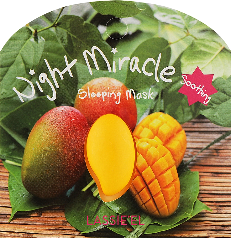 Нічна капсульна маска для обличчя з манго - Lassie'el Night Miracle Mango Sleeping Mask — фото N1