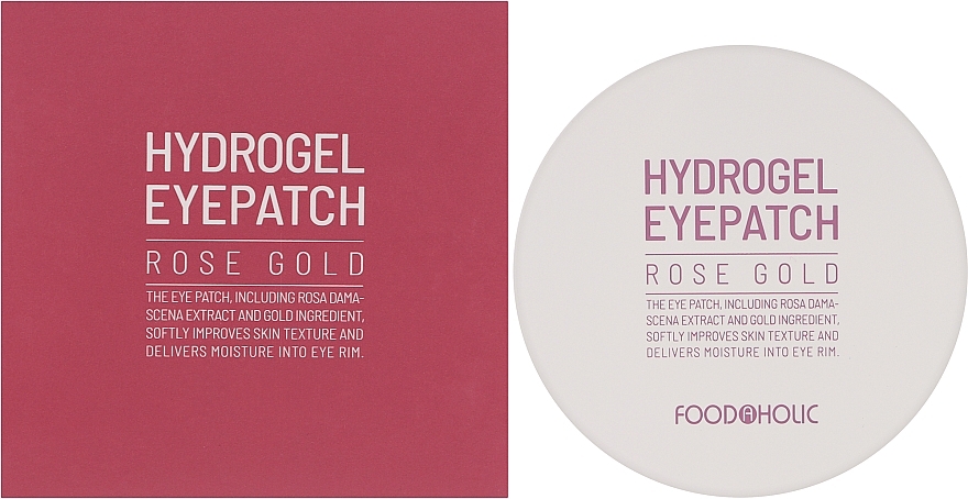 Гідрогелеві патчі для очей із трояндою та золотом - Food a Holic Rose Gold Hydrogel Eye Patch — фото N2