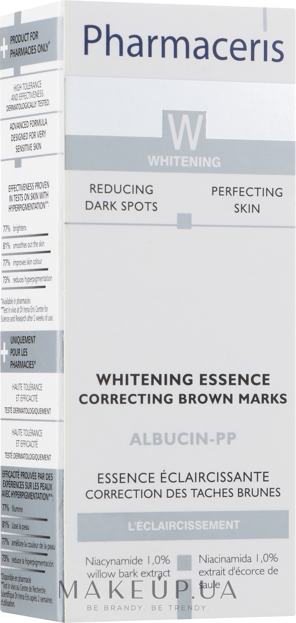 Отбеливающая эссенция для кожи с неравномерной пигментацией - Pharmaceris W Essence Correcting Brown Marks Albucin-PP — фото 3x4ml