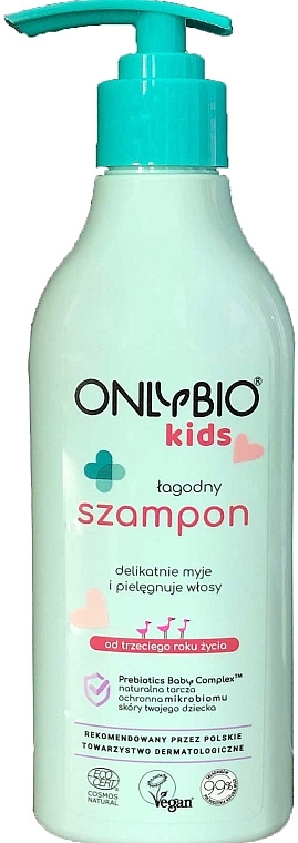 Детский мягкий шампунь для волос, от трех лет - Only Bio Kids Mild Shampoo — фото N1