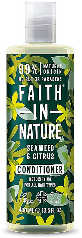 Кондиционер для волос "Детокс" - Faith in Nature Hair Conditioner Seaweed Citrus	 — фото N1