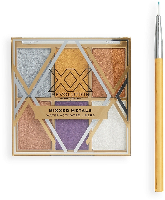 Палетка для макіяжу - XX Revolution Mixxed Metals Water Liner Palette — фото N3