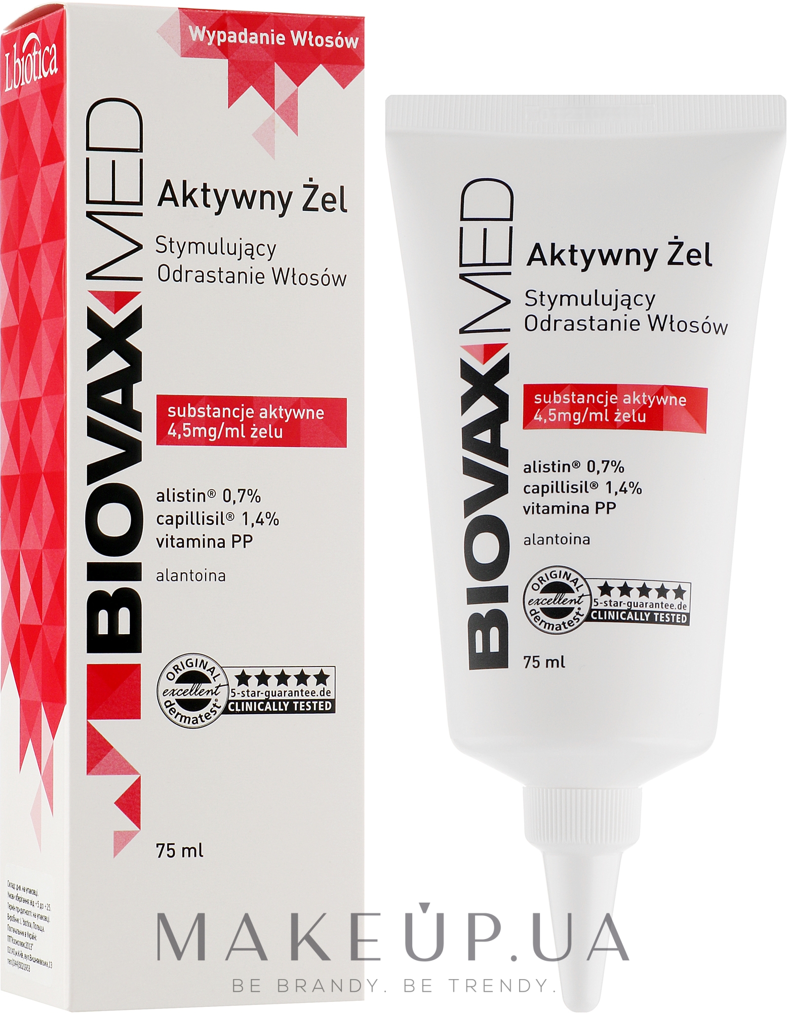 Активный гель, стимулирующий отрастание волос - Biovax Med — фото 75ml