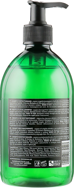 Восстанавливающий шампунь для волос - Parisienne Italia Evelon Pro Nutri Elements Repair Shampoo Organic Almond — фото N2