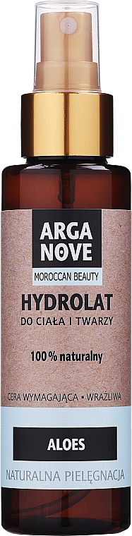 Спрей з гідролатом алое для обличчя, тіла й волосся - Arganove Aloe Hydrolate Spray — фото N1