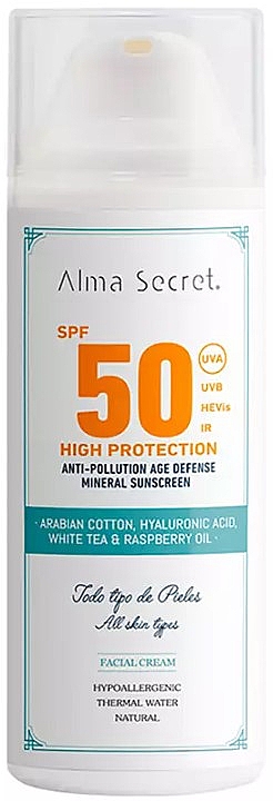 Крем для обличчя з високим ступенем захисту від сонця SPF50 - Alma Secret Face Cream With High Sun Protection Spf50 — фото N1