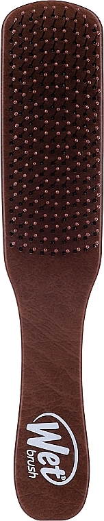 Мужская расческа для спутанных волос - Wet Brush Mens Detangler Brown Leather — фото N1