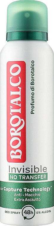 Дезодорант-спрей для тіла, проти плям - Borotalco Invisible Microtalc Deodorant Spray