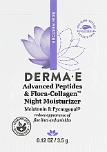 Парфумерія, косметика Нічний зволожувальний пептидний крем проти глибоких зморщок - Derma E Skin Restore Advanced Peptides & Flora- Collager Night Moisturizer (пробник)