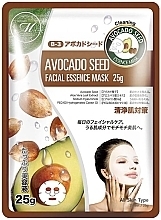 Тканевая маска для лица с экстрактом косточки авокадо - Mitomo 512 Avocado Seed Facial Essence Mask — фото N1