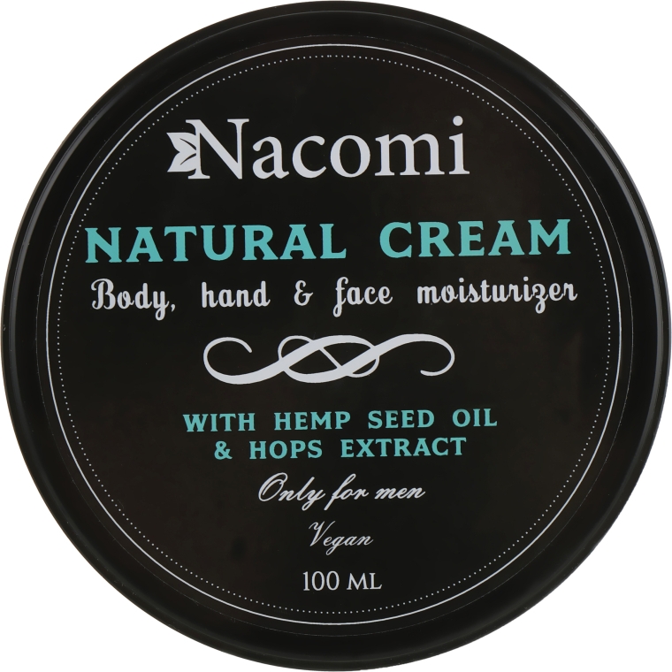 Крем для тіла - Nacomi Only For Men Natural Cream — фото N1