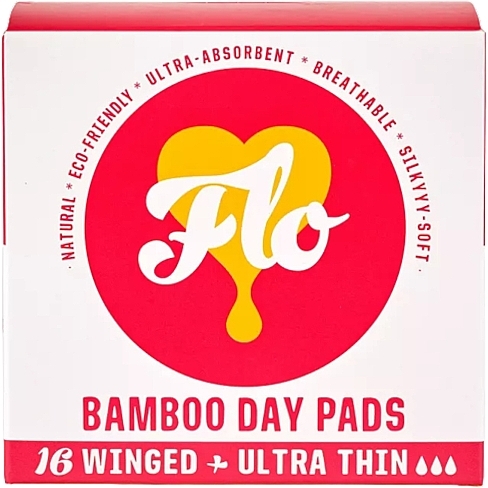 Бамбуковые дневные прокладки, 16 шт. - Flo Bamboo Day Pads  — фото N1