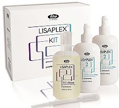 Професіональний набір для відновлення волосся  - Lisap Lisaplex Intro Kit (h/fluid/475ml + 2xh/filler/475ml) — фото N1