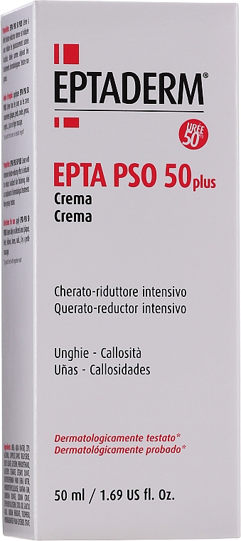 Крем для ступень, ліктів, колін - Eptaderm Epta Pso 50 Plus Cream — фото N3