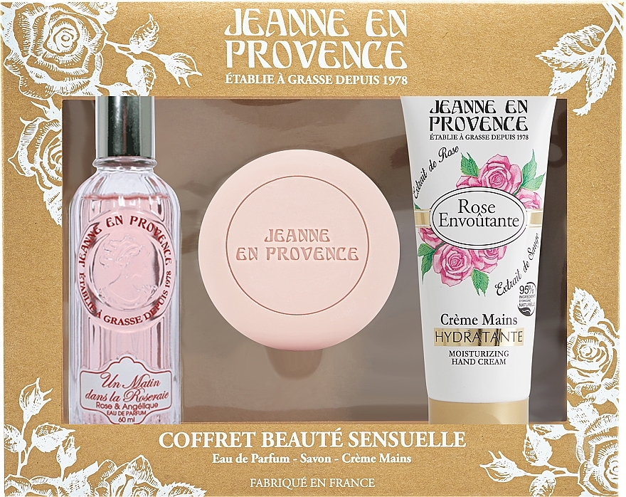 Jeanne en Provence Rose - Набор (edp/60ml + h/cr/75ml + soap/100g) — фото N1