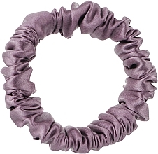 Парфумерія, косметика Резинка для волосся з натурального шовку тонка (вузька), рожева - ScrunchyUA