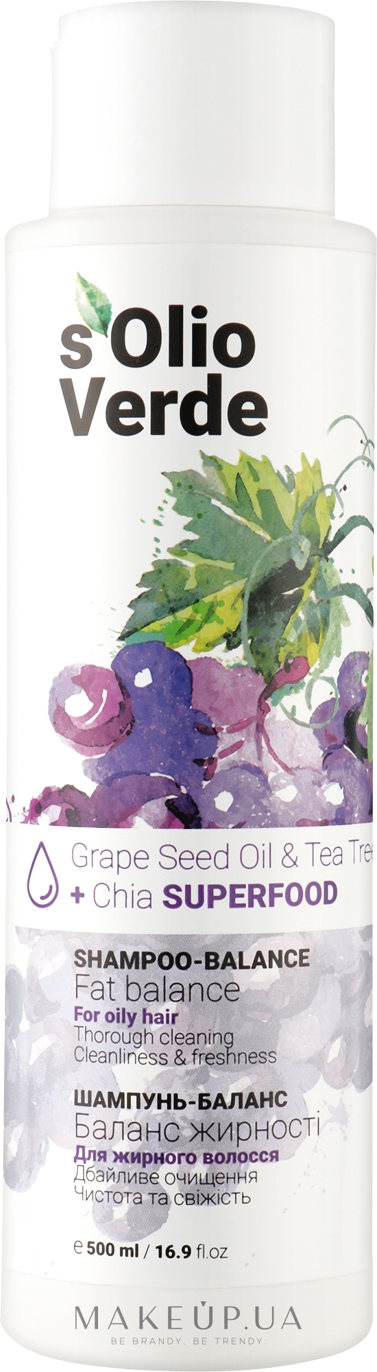 Шампунь-баланс для жирного волосся - Solio Verde Grape Speed Oil Shampoo-Balence — фото 500ml