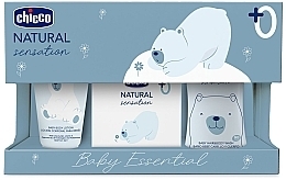 Парфумерія, косметика Набір - Chicco Natural Sensation Baby Essential Set (b/wash/200ml + b/milk/150ml + edp/100ml)