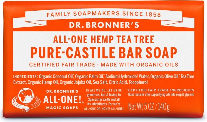 Мыло "Чайное дерево" - Dr. Bronner’s Pure Castile Bar Soap Tea Tree — фото N1