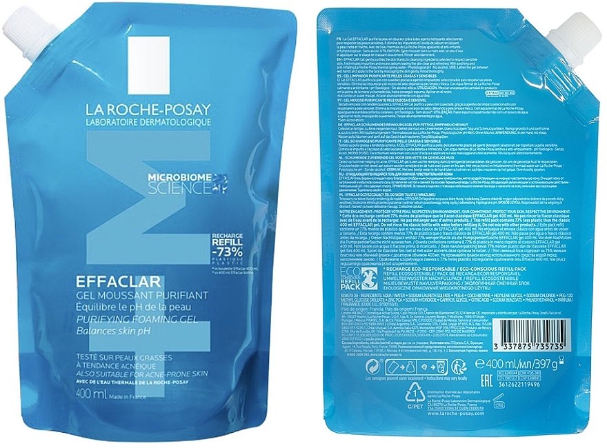 Гель-мусс для очищения проблемной кожи - La Roche-Posay Effaclar + M Purifying Foaming Gel (сменный блок) — фото N9