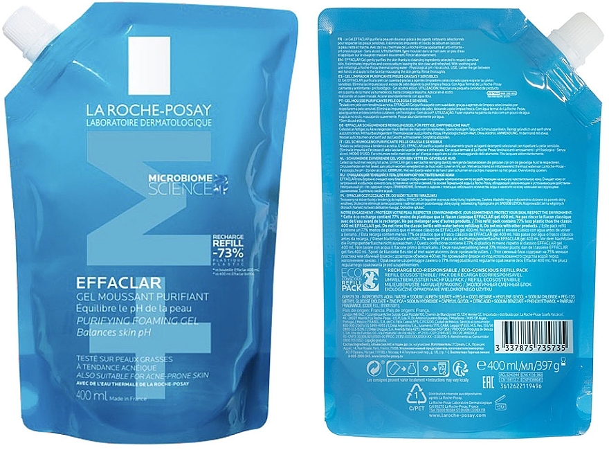 Гель-мус для очищення проблемної шкіри - La Roche-Posay Effaclar + M Purifying Foaming Gel (змінний блок) — фото N9