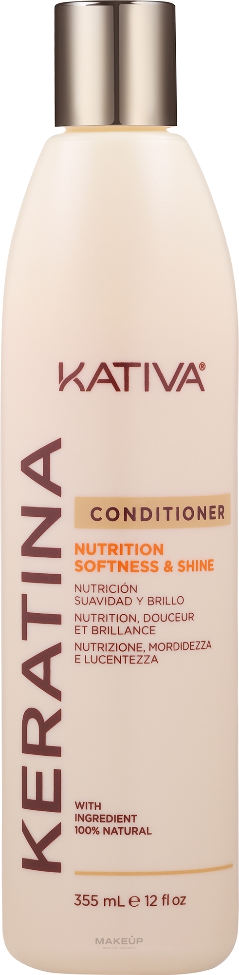 Кератиновий зміцнювальний бальзам-кондиціонер  - Kativa Keratina Conditioner Balm — фото 355ml