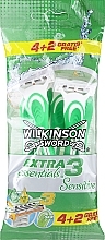 Парфумерія, косметика Одноразові станки для гоління, 6 шт. - Wilkinson Sword Extra 3 Sensitive