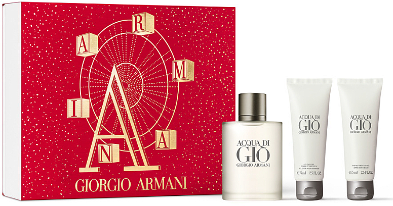 Giorgio Armani Acqua Di Gio Pour Homme - Набір (edt/100ml + sh balm/75ml + show gel/75ml) — фото N1