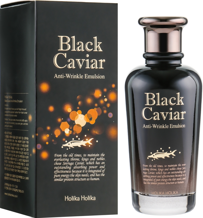 Лифтинг эмульсия с экстрактом черной икры - Holika Holika Black Caviar Antiwrinkle Emulsion — фото N1