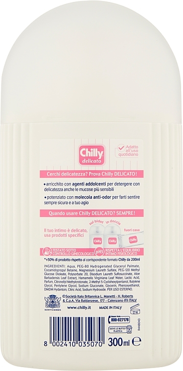 Средство для интимной гигиены для чувствительной кожи - Chilly Delicato Detergente Intimo — фото N3