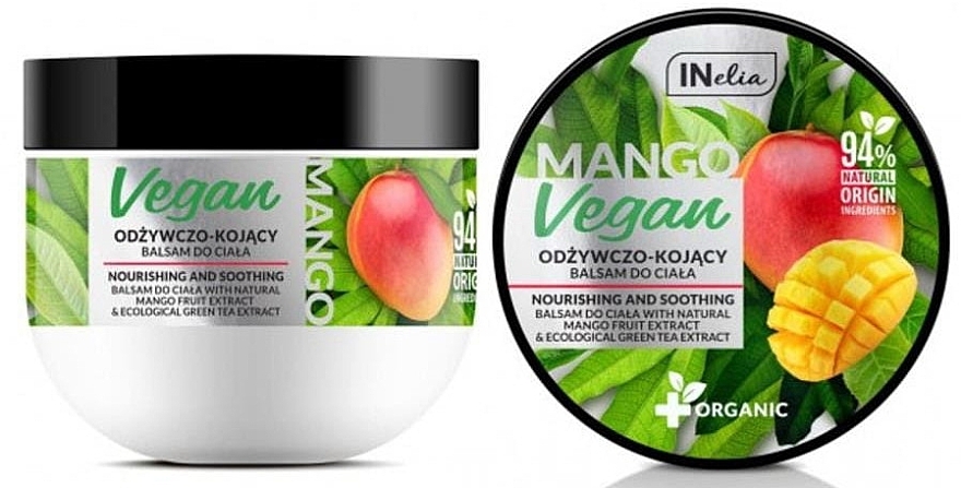 Бальзам для тіла з манго та зеленим чаєм - INelia Vegan Nourishing & Soothing Body Balm — фото N1