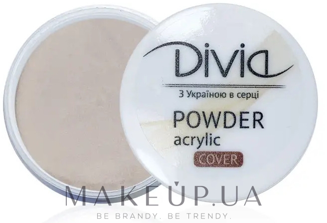 Акрилова пудра камуфлювальна - Divia Acrylic Powder Cover Di1811 — фото AC02 - Cover Peach