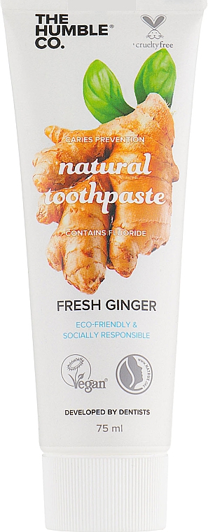 РАСПРОДАЖА Натуральная зубная паста "Антисептическая с имбирем" - The Humble Co. Natural Toothpaste Fresh Ginger