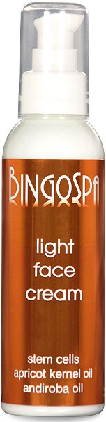Легкий крем для обличчя, з абрикосовою олією - BingoSpa — фото N1