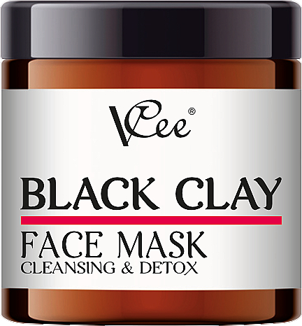 Маска для обличчя з чорною глиною - VCee Black Clay Face Mask Cleansing&Detox — фото N1